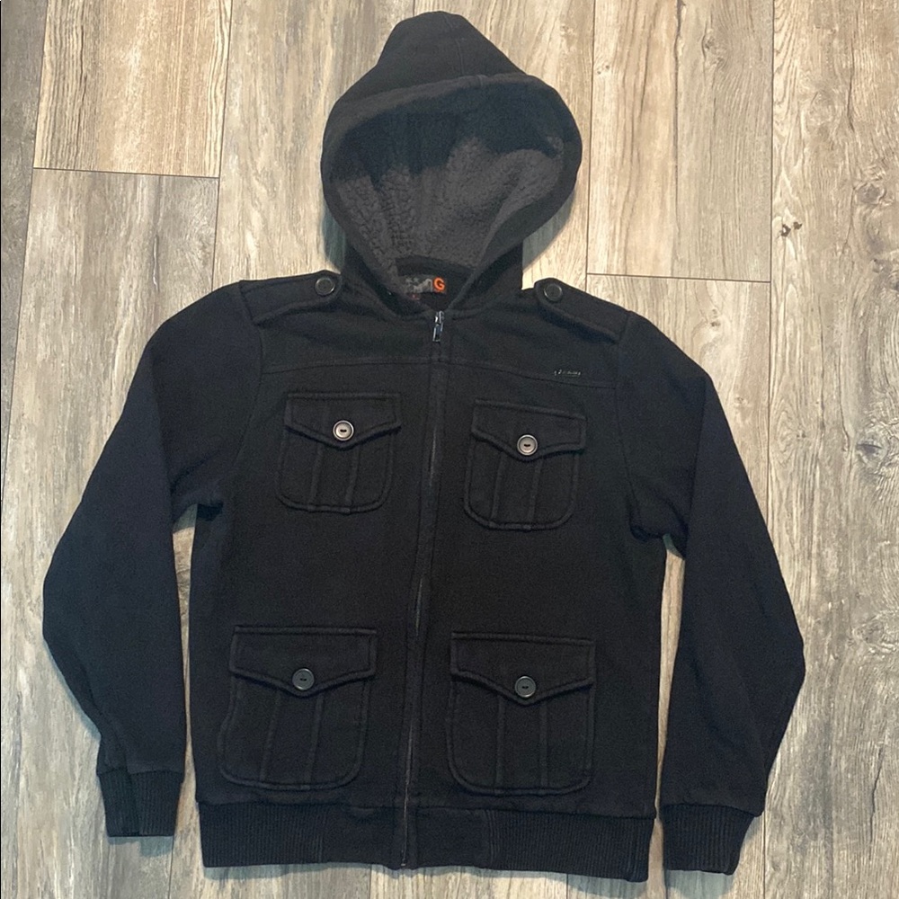 G by Guess Men’s Black Hooded Jacket
